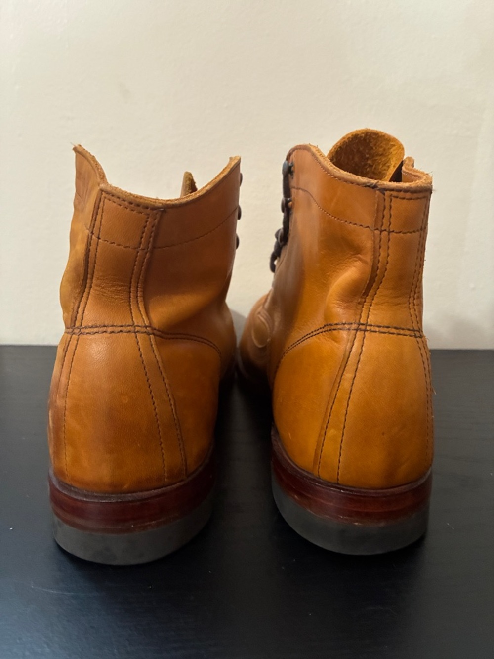 Wolverine Addison Men's 1000 Mile Wingtip Boots in Tan - Picture 6 of 8